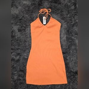 Garage- Harlow Halter Ribbed Bodycon Dress. Size M. NWT!